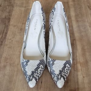 Coach snakeskin pumps